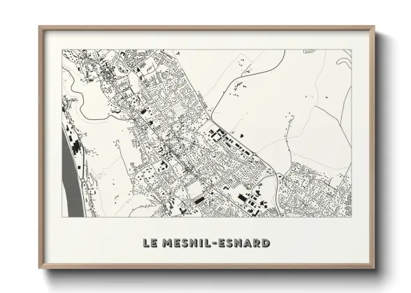 Une affiche de carte sur Le Mesnil-Esnard