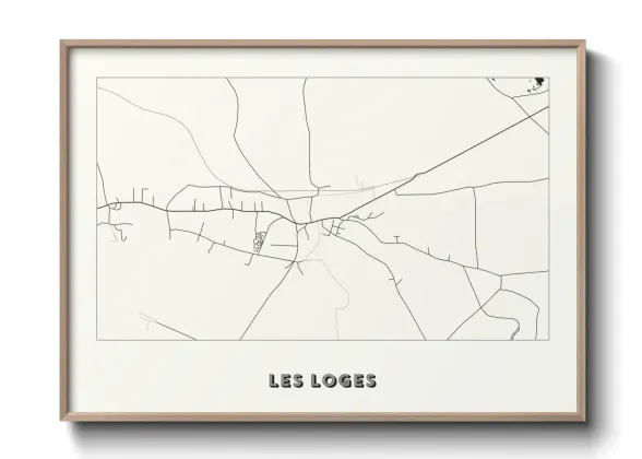 Une affiche de carte sur Les Loges