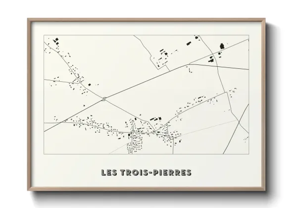 Une affiche de carte sur Les Trois-Pierres