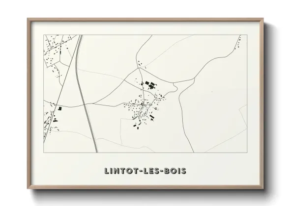 Une affiche de carte sur Lintot-les-Bois
