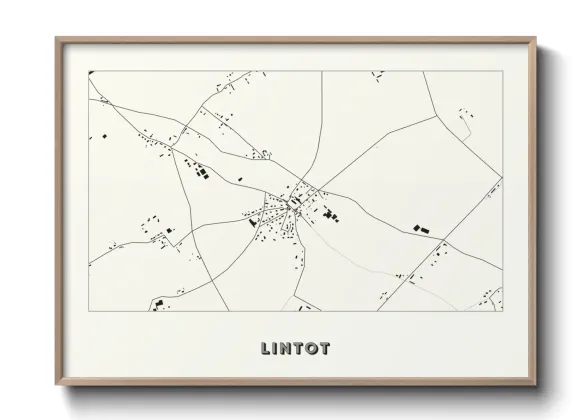 Une affiche de carte sur Lintot