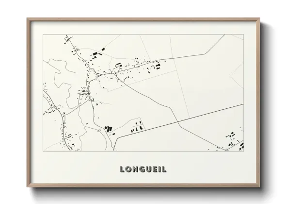 Une affiche de carte sur Longueil