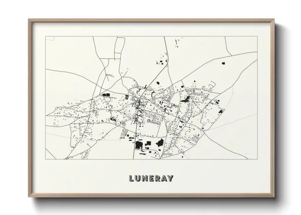 Une affiche de carte sur Luneray