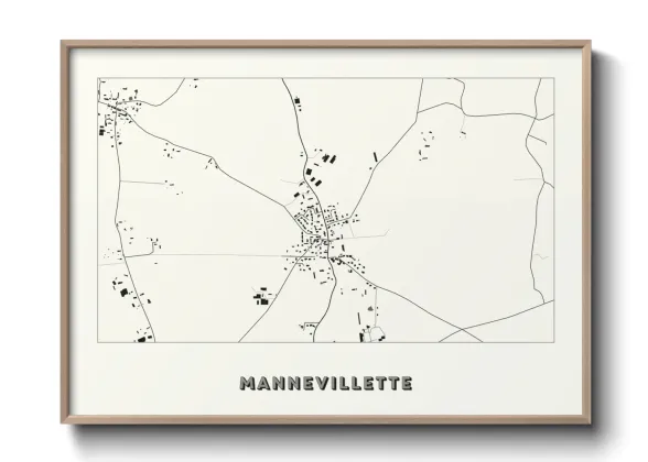 Une affiche de carte sur Mannevillette