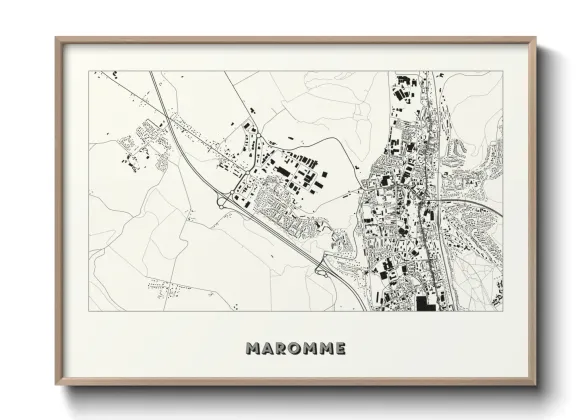 Une affiche de carte sur Maromme