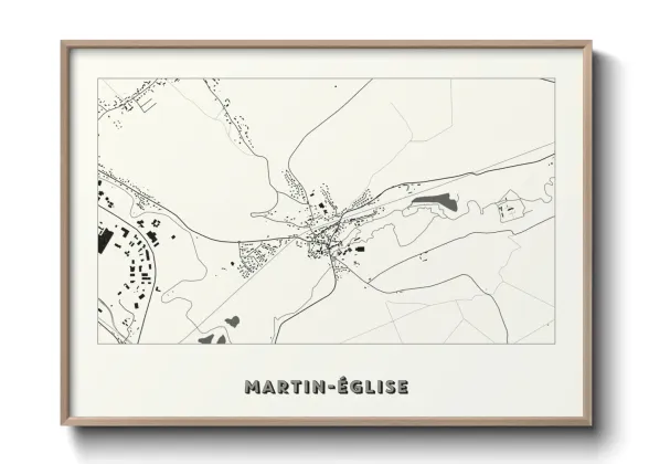 Une affiche de carte sur Martin-Église