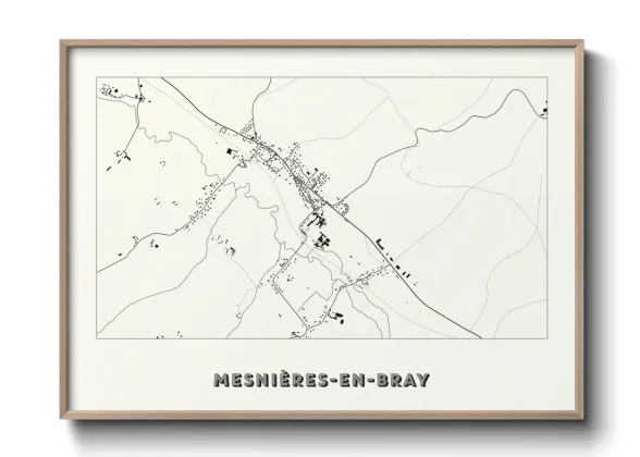 Une affiche de carte sur Mesnières-en-Bray