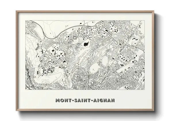 Une affiche de carte sur Mont-Saint-Aignan