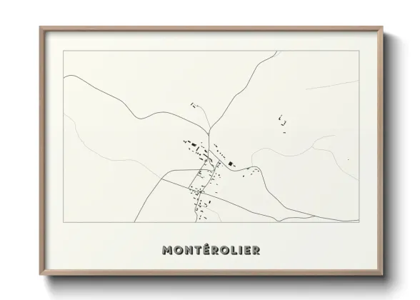 Une affiche de carte sur Montérolier