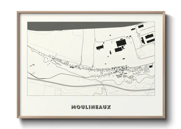 Une affiche de carte sur Moulineaux