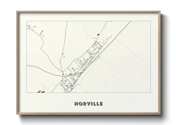 Une affiche de carte sur Norville