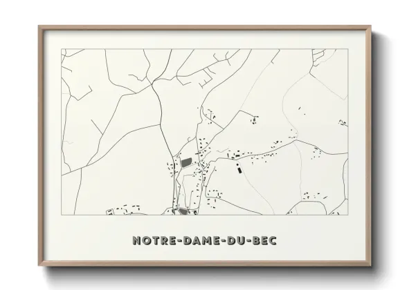 Une affiche de carte sur Notre-Dame-du-Bec