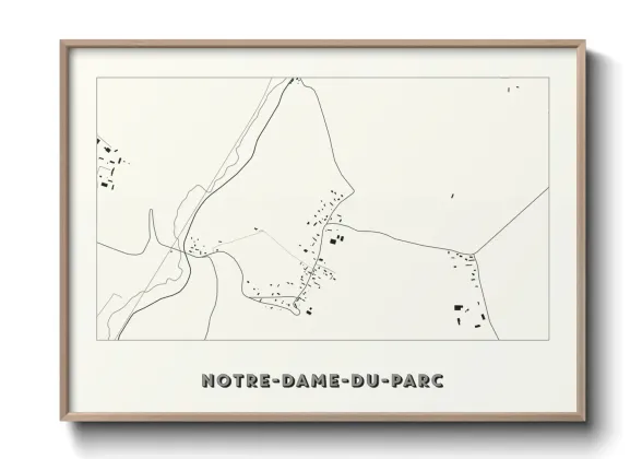 Une affiche de carte sur Notre-Dame-du-Parc
