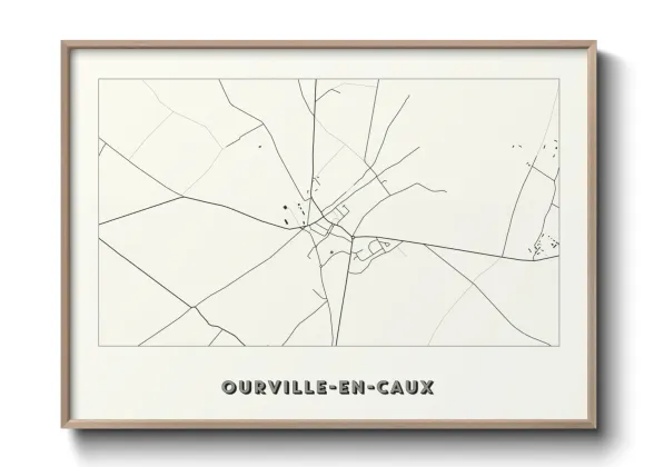 Une affiche de carte sur Ourville-en-Caux