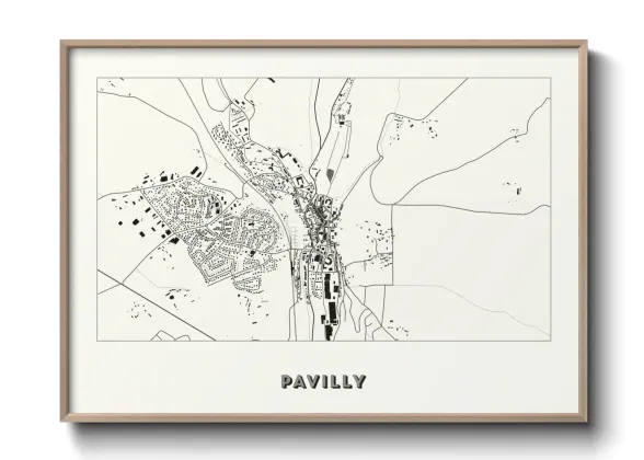 Une affiche de carte sur Pavilly