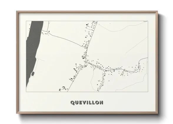 Une affiche de carte sur Quevillon