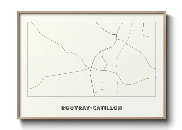 Une affiche de carte sur Rouvray-Catillon