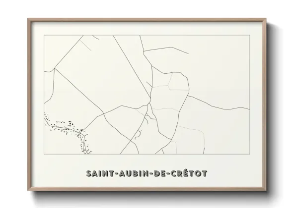 Une affiche de carte sur Saint-Aubin-de-Crétot