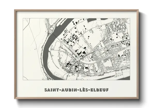 Une affiche de carte sur Saint-Aubin-lès-Elbeuf