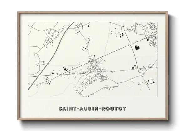 Une affiche de carte sur Saint-Aubin-Routot