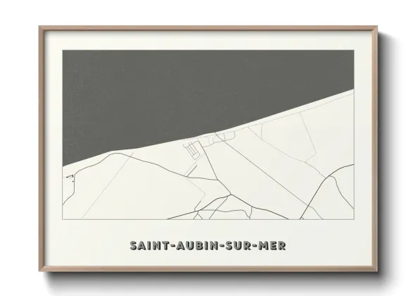 Une affiche de carte sur Saint-Aubin-sur-Mer
