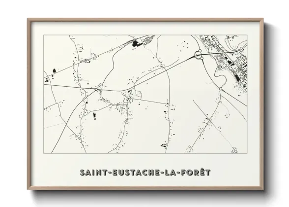 Une affiche de carte sur Saint-Eustache-la-Forêt