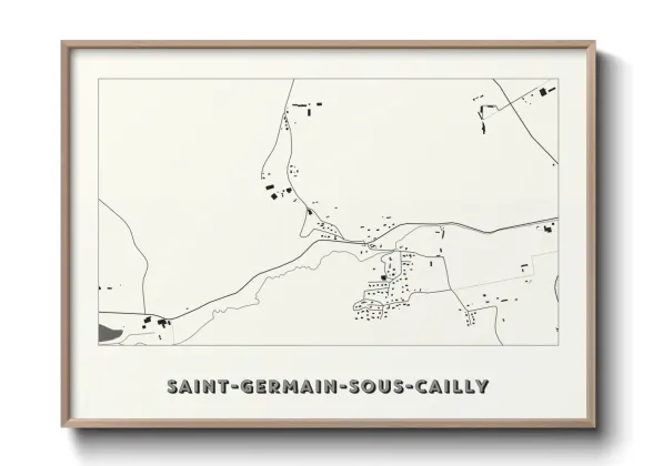 Une affiche de carte sur Saint-Germain-sous-Cailly