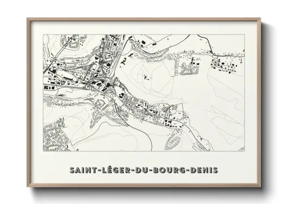 Une affiche de carte sur Saint-Léger-du-Bourg-Denis