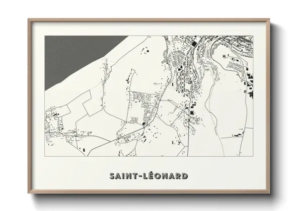 Une affiche de carte sur Saint-Léonard