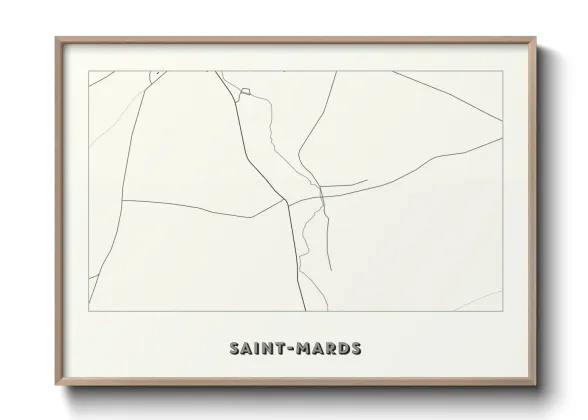 Une affiche de carte sur Saint-Mards