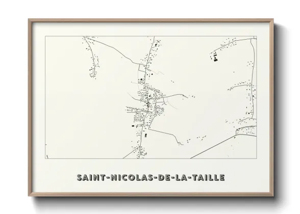 Une affiche de carte sur Saint-Nicolas-de-la-Taille