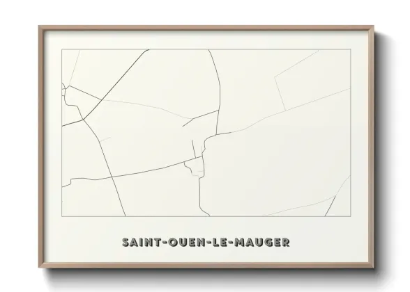 Une affiche de carte sur Saint-Ouen-le-Mauger
