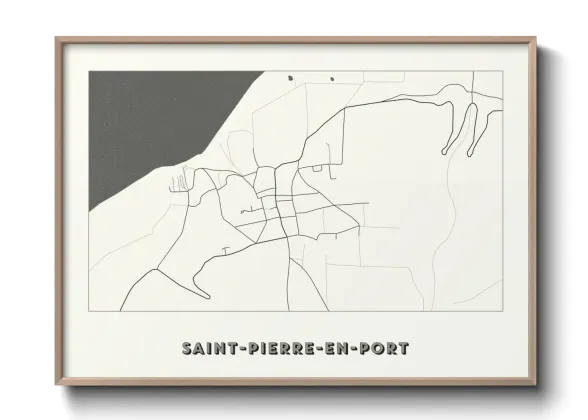Une affiche de carte sur Saint-Pierre-en-Port