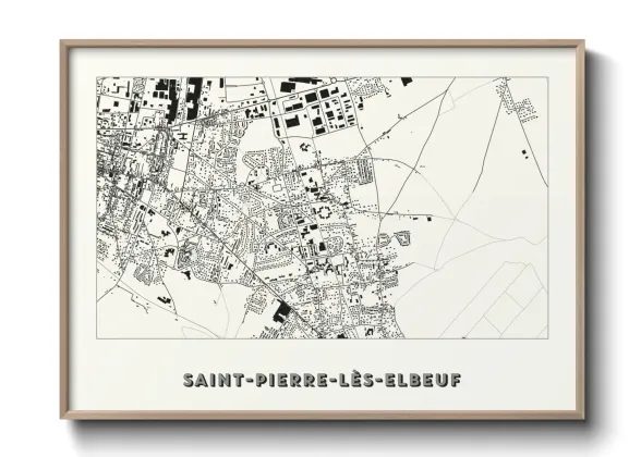 Une affiche de carte sur Saint-Pierre-lès-Elbeuf