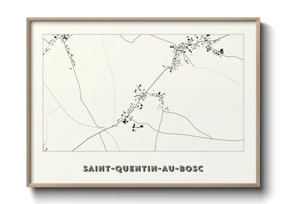 Une affiche de carte sur Saint-Quentin-au-Bosc