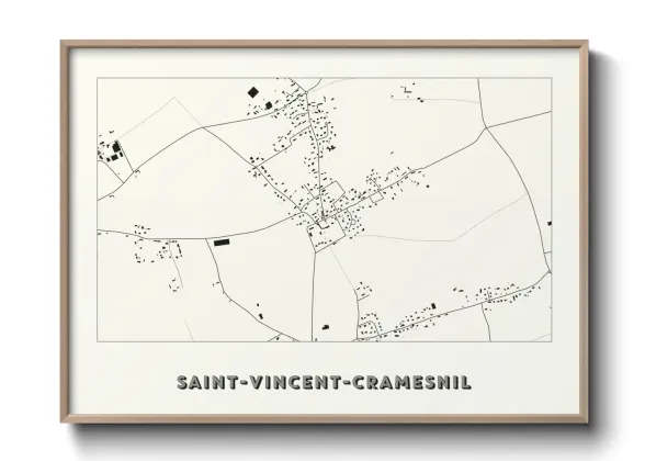 Une affiche de carte sur Saint-Vincent-Cramesnil
