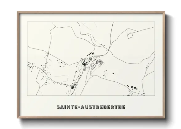 Une affiche de carte sur Sainte-Austreberthe
