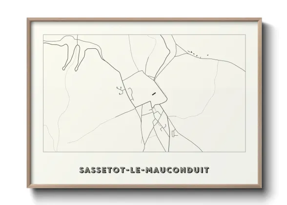Une affiche de carte sur Sassetot-le-Mauconduit