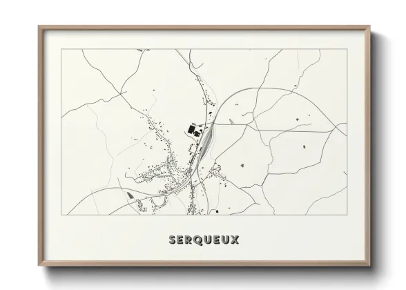 Une affiche de carte sur Serqueux