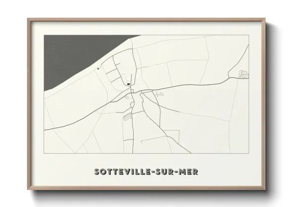 Une affiche de carte sur Sotteville-sur-Mer