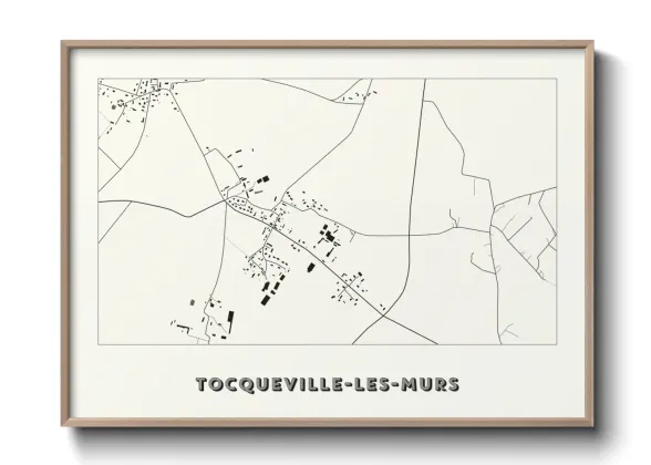 Une affiche de carte sur Tocqueville-les-Murs