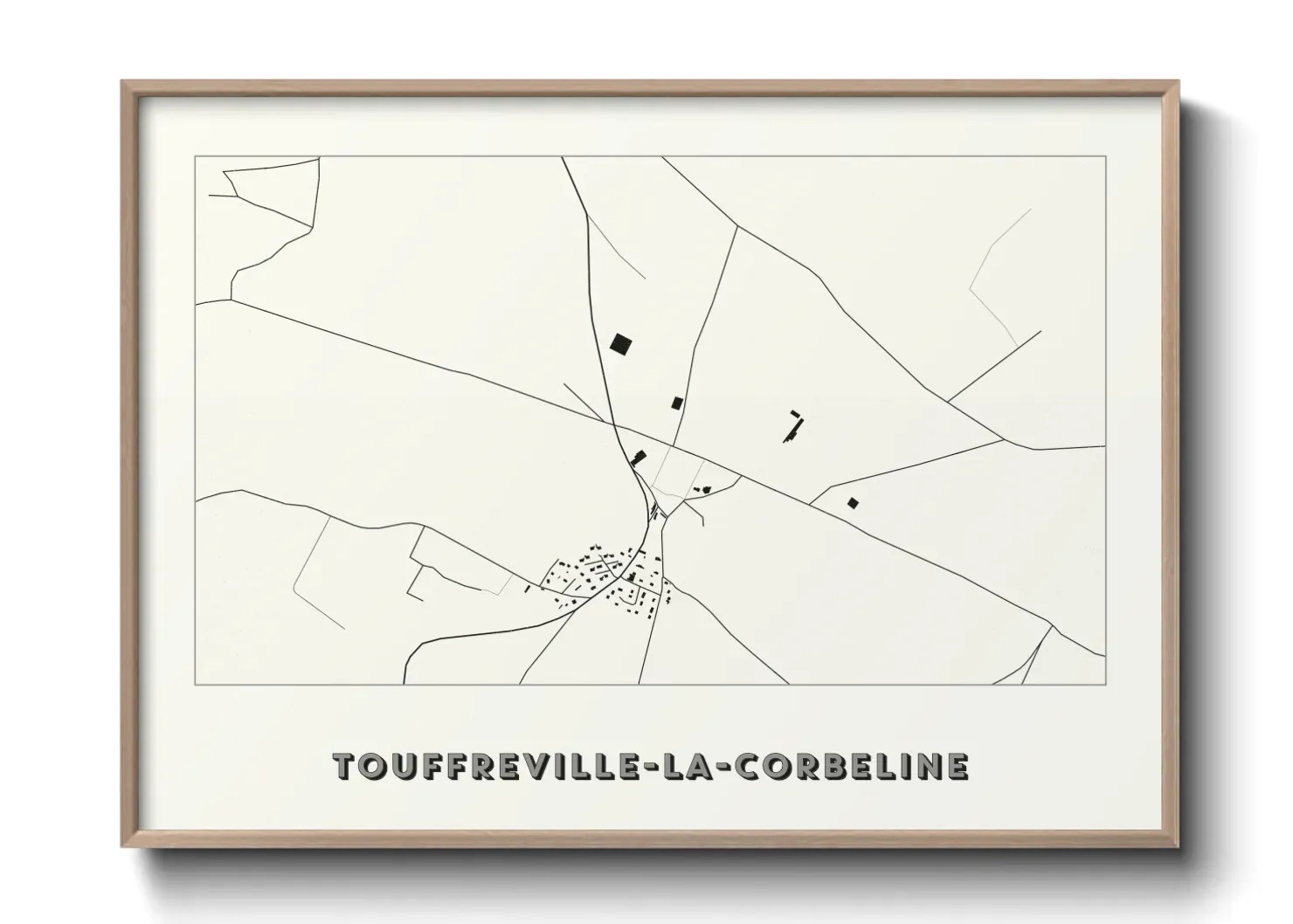 Un poster carteTouffreville-la-Corbeline