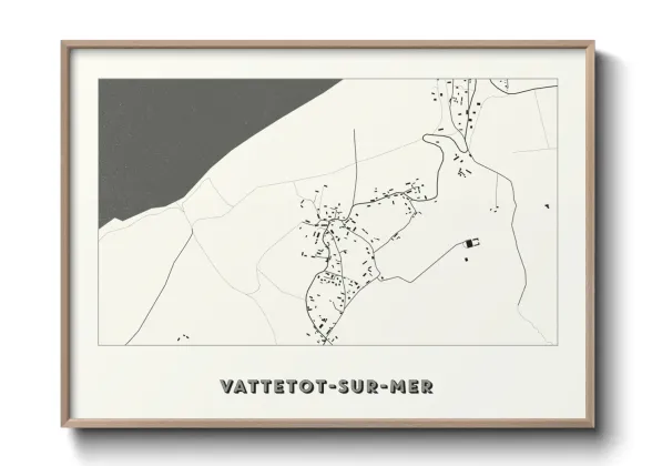 Une affiche de carte sur Vattetot-sur-Mer