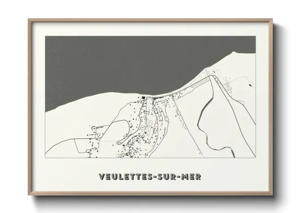 Une affiche de carte sur Veulettes-sur-Mer