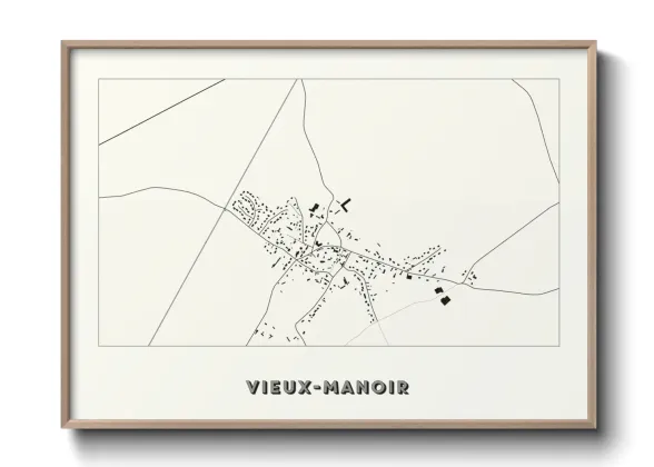 Une affiche de carte sur Vieux-Manoir