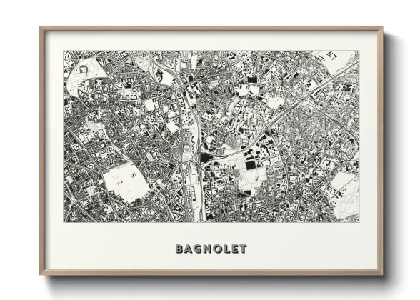 Une affiche de carte sur Bagnolet