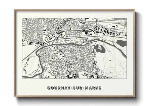 Une affiche de carte sur Gournay-sur-Marne