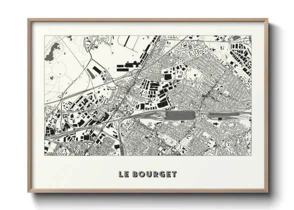 Une affiche de carte sur Le Bourget