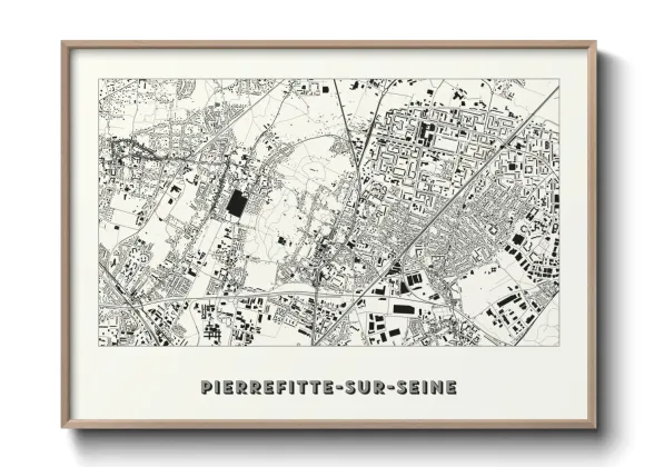 Une affiche de carte sur Pierrefitte-sur-Seine