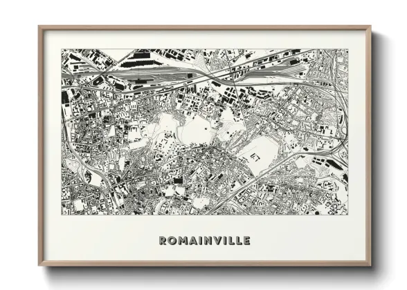 Une affiche de carte sur Romainville